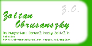 zoltan obrusanszky business card